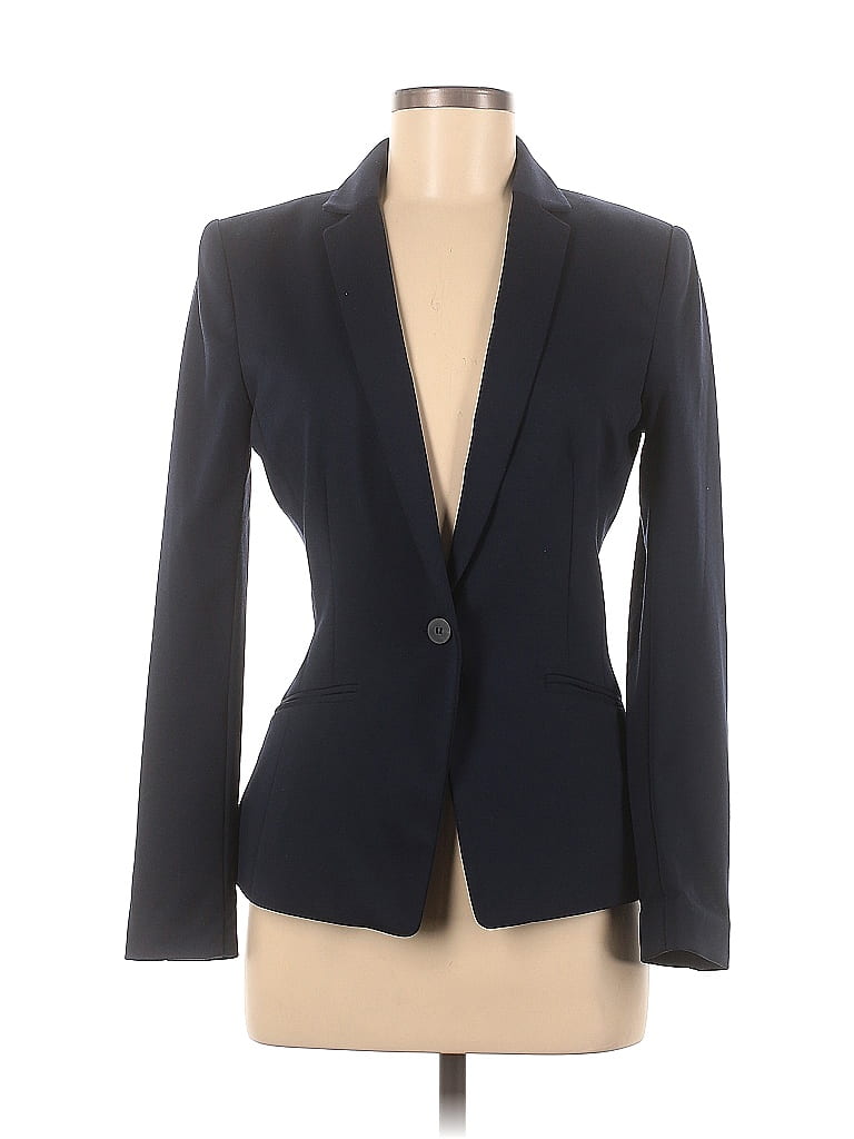 H&M Solid Navy Black Blazer Size 6 - 54% off | thredUP