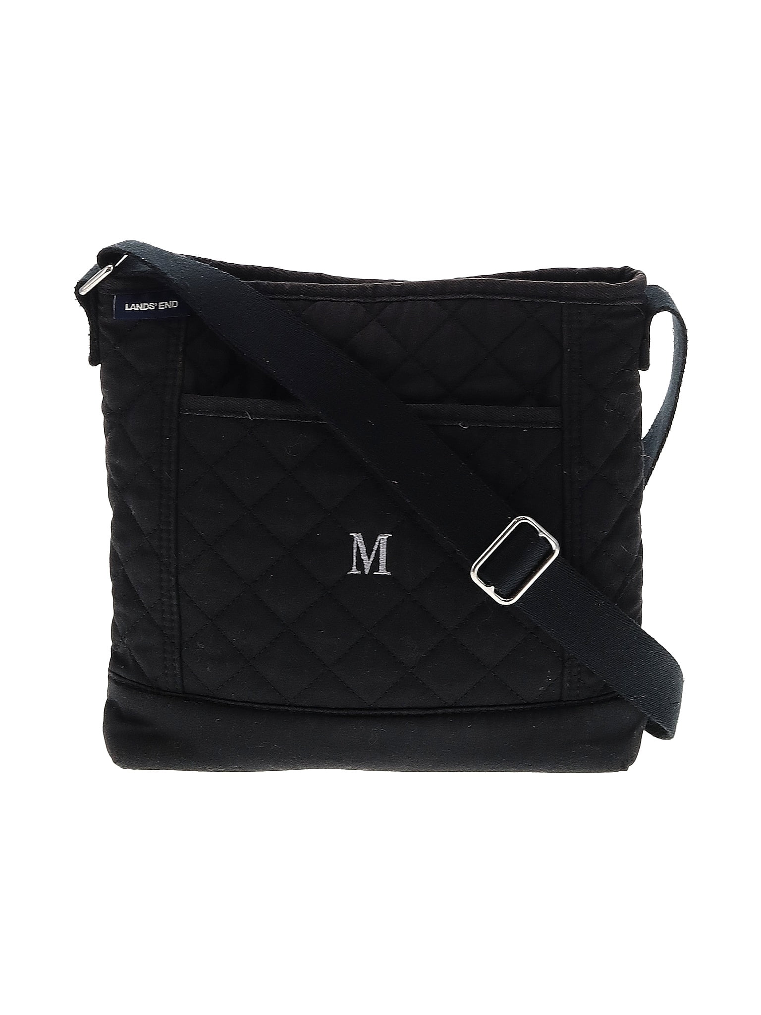 Lands' End Graphic Solid Black Crossbody Bag One Size 72 off thredUP