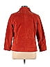 Jessica London 100% Leather Solid Orange Leather Jacket Size 14 - photo 2