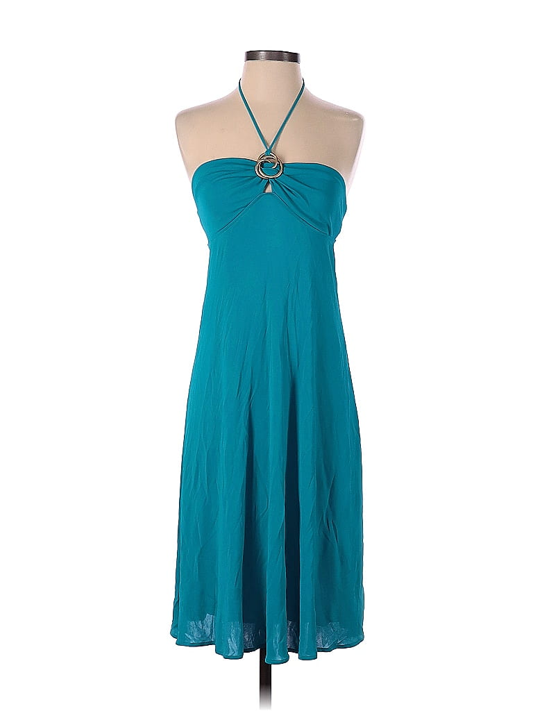 Maryan Mehlhorn Solid Teal Blue Cocktail Dress Size S - 90% off | ThredUp