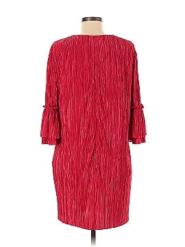Badgley Mischka Red Pleated Shift (view 2)