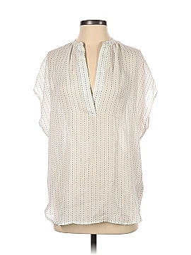 Vince. Short Sleeve Silk Top (view 1)