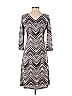 Assorted Brands Chevron-herringbone Gray Casual Dress Size XS - photo 2