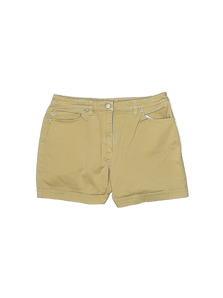 Ann Taylor LOFT Solid Yellow Tan Khaki Shorts Size 4 - photo 1