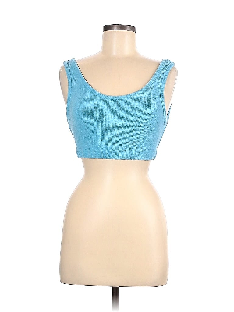 Pre-owned Unbranded Tank Top Blue Sweetheart Neckline Tops