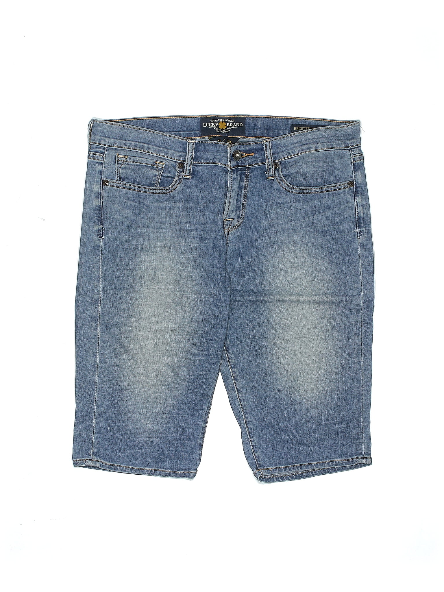 Lucky Brand Solid Blue Denim Shorts Size 8 - 74% off | thredUP