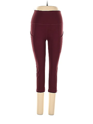 Ododos Solid Maroon Burgundy Active Pants Size S - 45% off