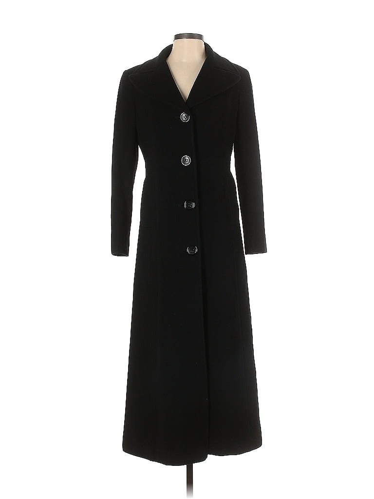 DKNY Solid Black Wool Coat Size 2 - 73% off | thredUP
