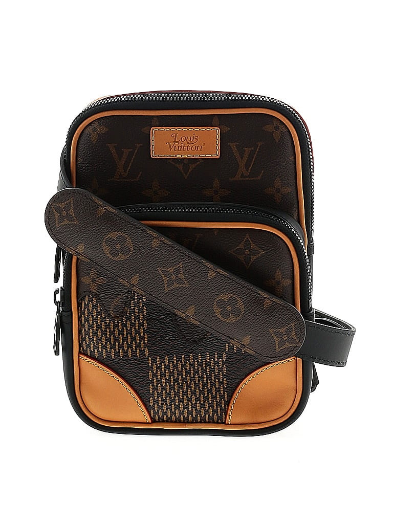 Louis Vuitton X Nigo Double Phone Pouch Damier Ebene Giant Brown