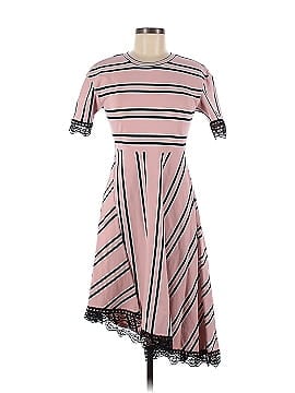 Koché Pink Striped Lace Dress (view 1)