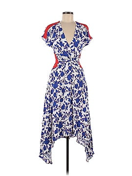 Pinko Blue Floral Midi Dress (view 1)