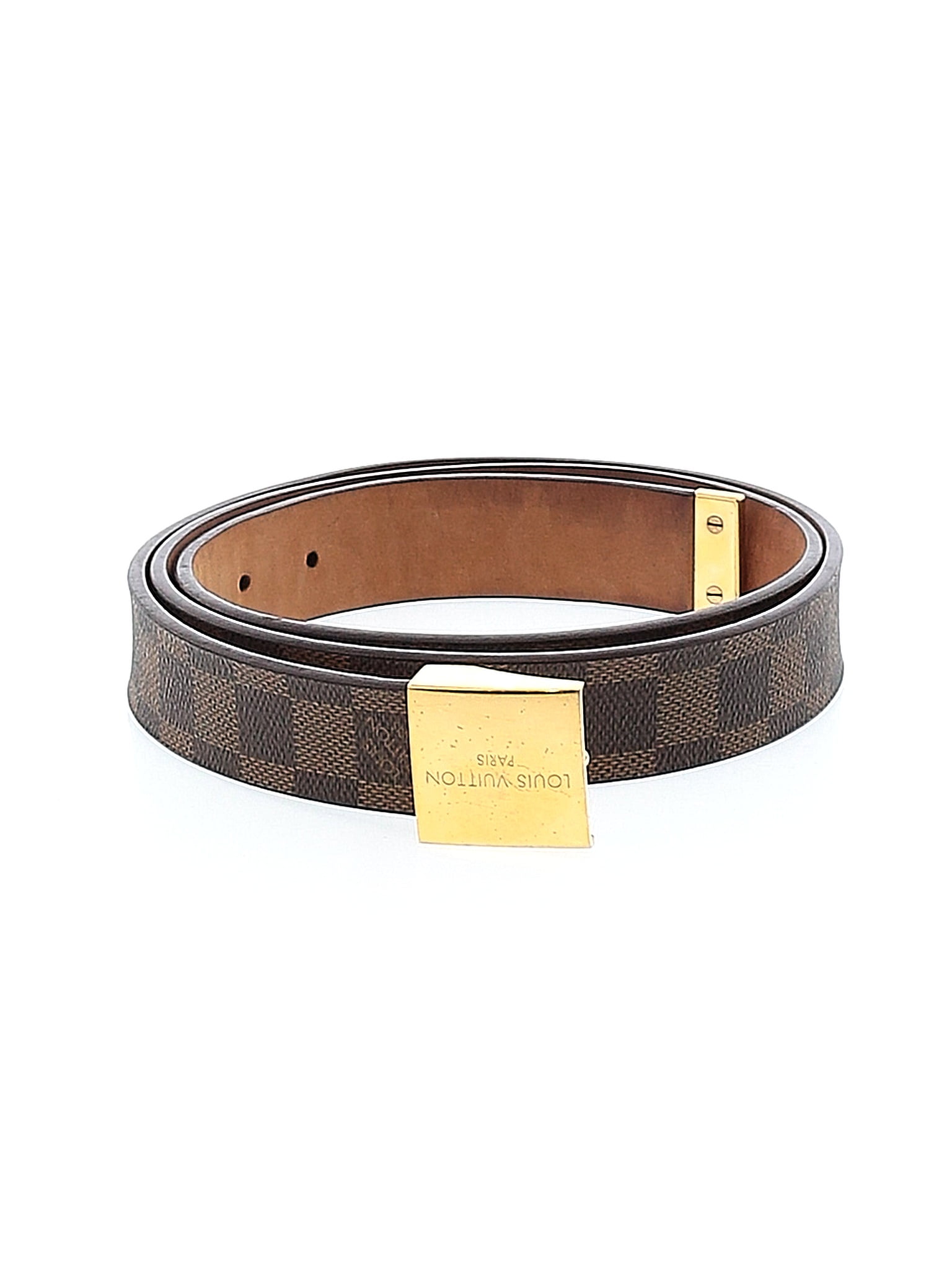 Louis Vuitton 100% Coated Canvas Brown Buckle Belt Size 44 - 51% off
