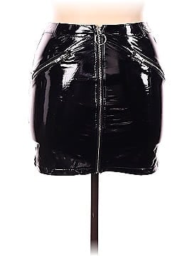 Yimeili Faux Leather Skirt (view 1)