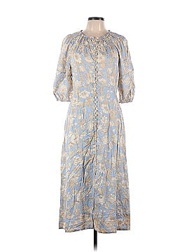 Rebecca Taylor Short Sleeve Satin Leaf Dress (view 1)