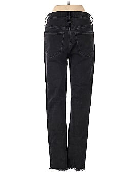 Madewell 10" High-Rise Skinny Jeans in Berkeley Black: Button-Through Edition (view 2)