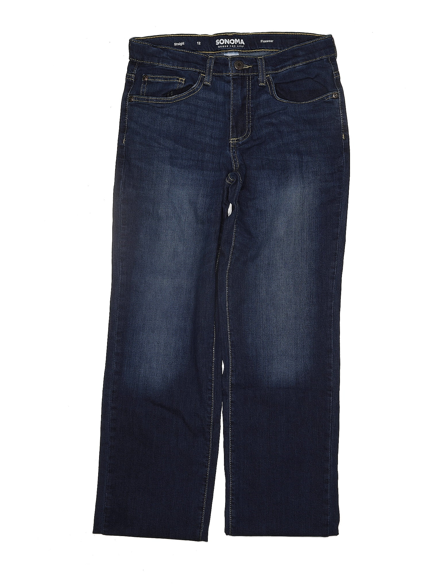 Sonoma Goods for Life Solid Blue Jeans Size 12 - 60% off