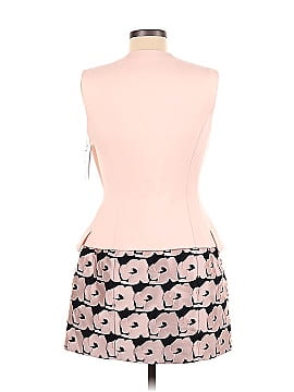 Christian Dior Runway Pink and Black Floral Bustier Cocktail Dress (view 2)
