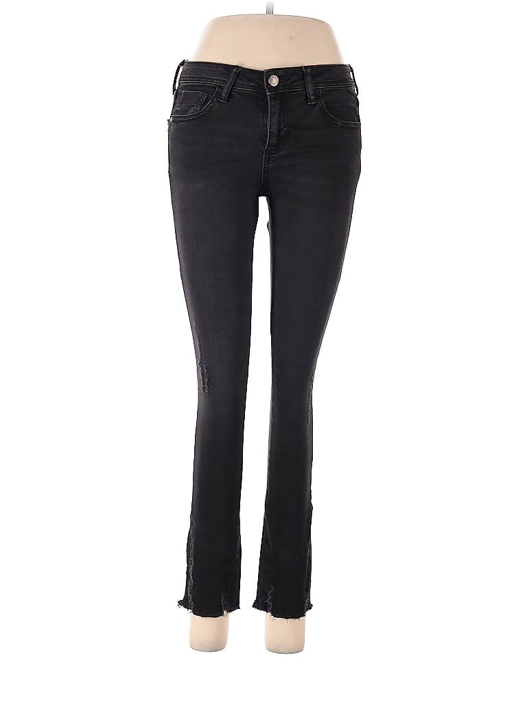 Pre-owned Zara Basic Jeans In Black