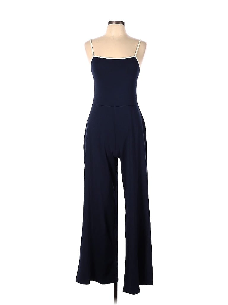 Solid & Striped 100% Polyester Blue Jumpsuit Size L - 67% off | ThredUp