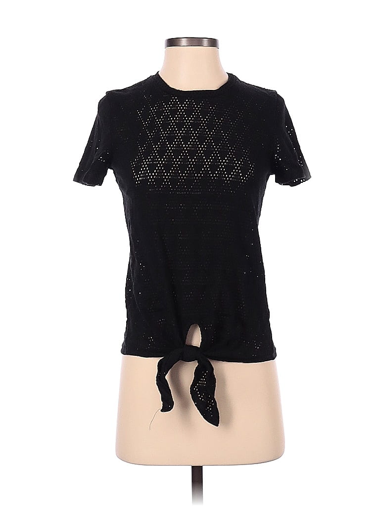 TeXTURE & THREAD Madewell Black Short Sleeve Blouse Size S - photo 1