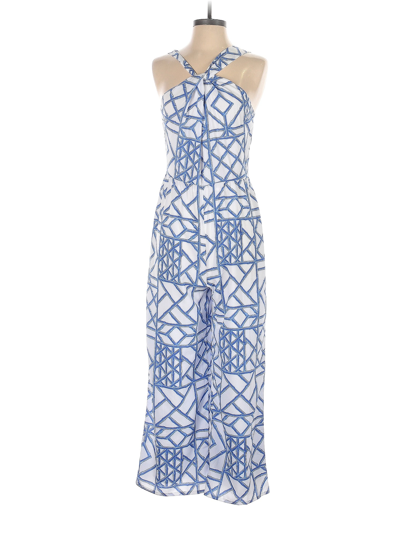 Vineyard Vines 100% Polyester Multi Color Blue Jumpsuit Size 8 - 62% ...