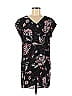 Reitmans 100% Polyester Floral Motif Paisley Batik Graphic Black Casual Dress Size M - photo 1