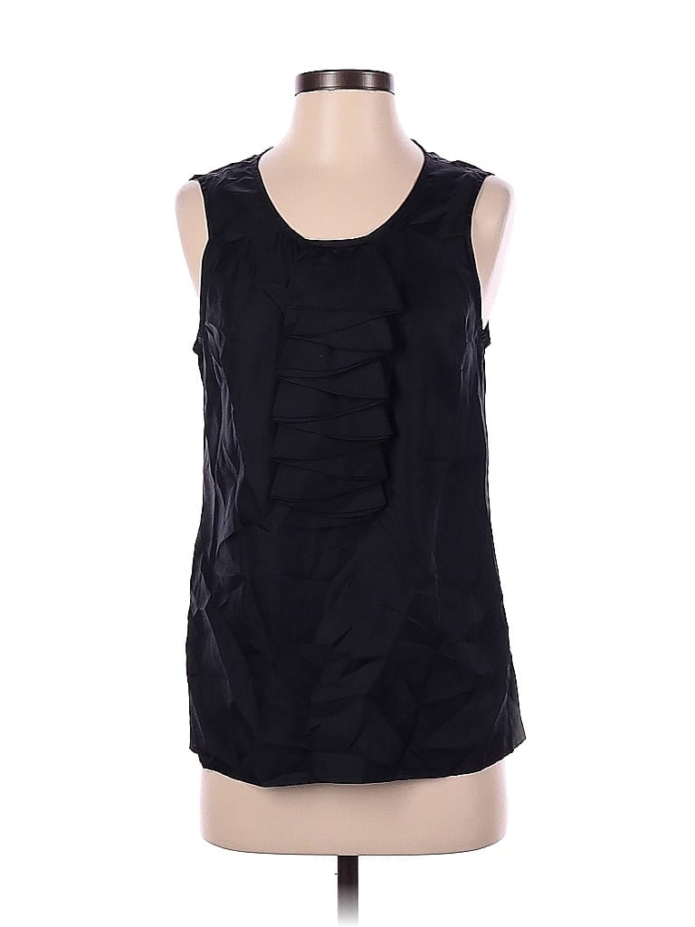 Ann Taylor Factory 100% Silk Black Sleeveless Silk Top Size S - photo 1