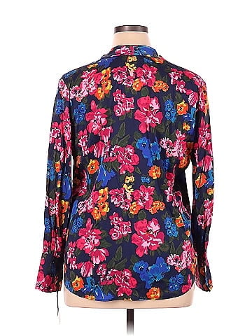 Halogen Long Sleeve Silk Top (view 2)