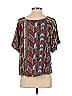 Ella Moss 100% Rayon Aztec Or Tribal Print Red Short Sleeve Top Size S - photo 2