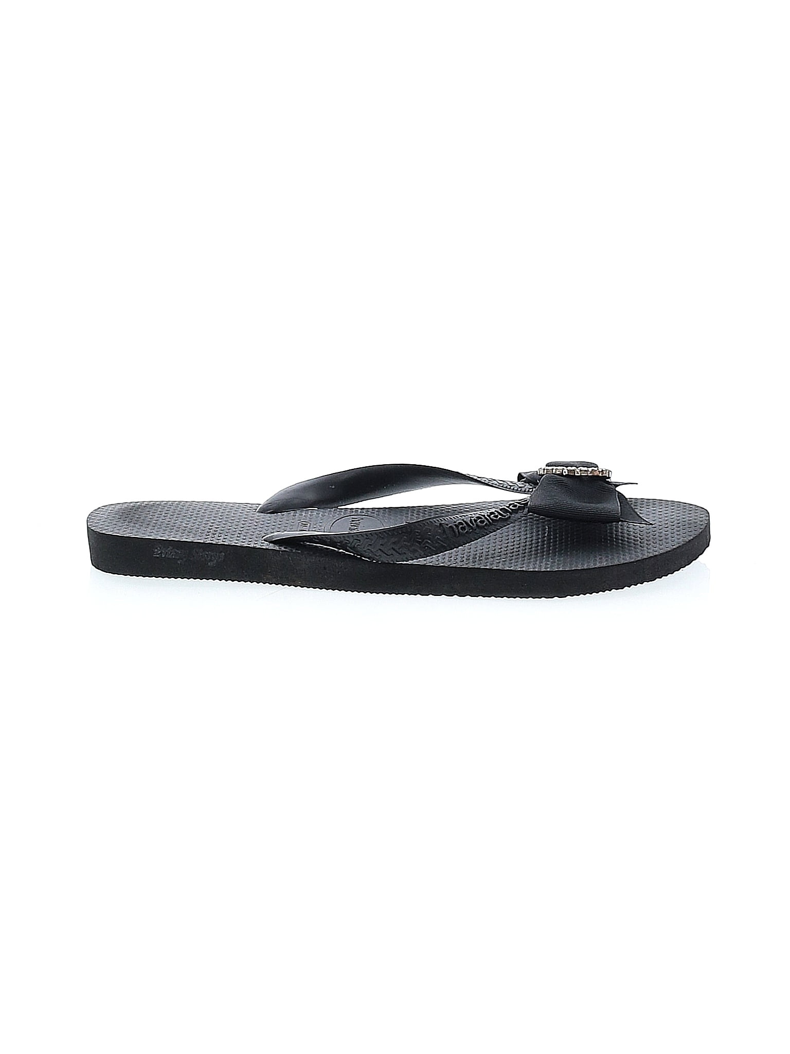Havaianas Solid Black Flip Flops Size 39 - 40 - 73% off | thredUP