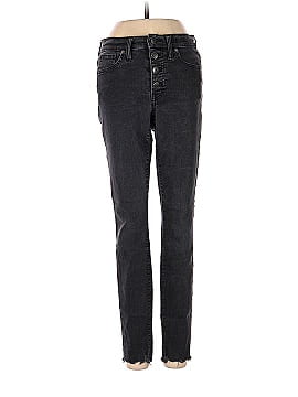 Madewell 9" Mid-Rise Skinny Jeans in Berkeley Black: Button-Through Edition (view 1)