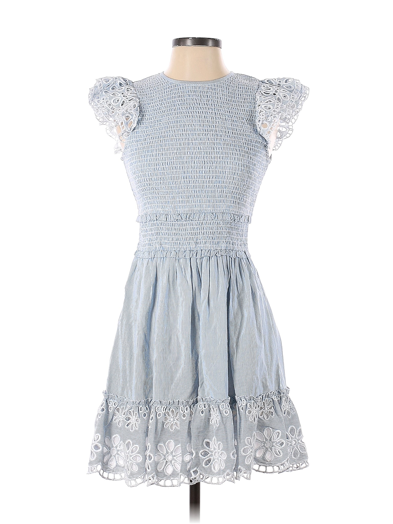 Saylor 100% Cotton Blue Casual Dress Size XS - 71% off | ThredUp