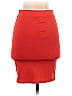 Capella Apparel Solid Red Orange Casual Skirt Size S - photo 2