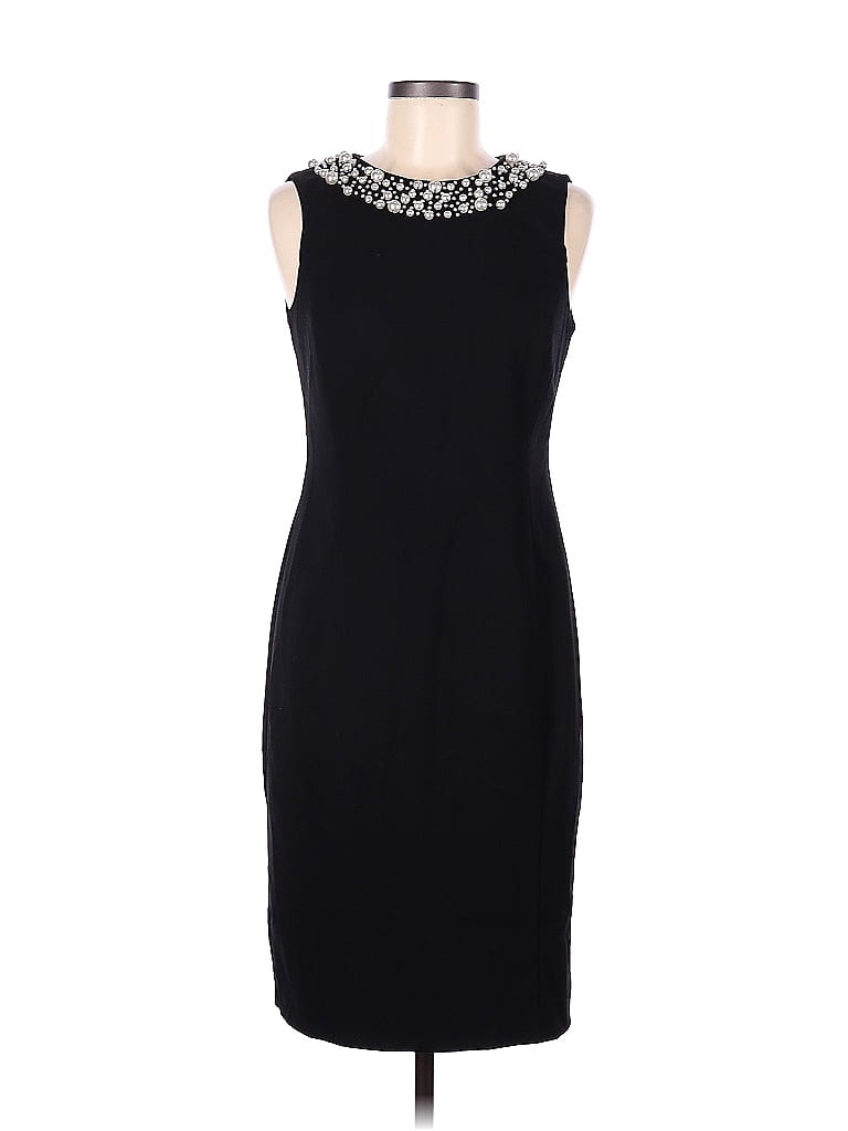 mid length cocktail dress Mac Duggal 93861 Beaded Fringe Midi Best polka dot dresses FABRIC::stretch-crepe Size:2X
