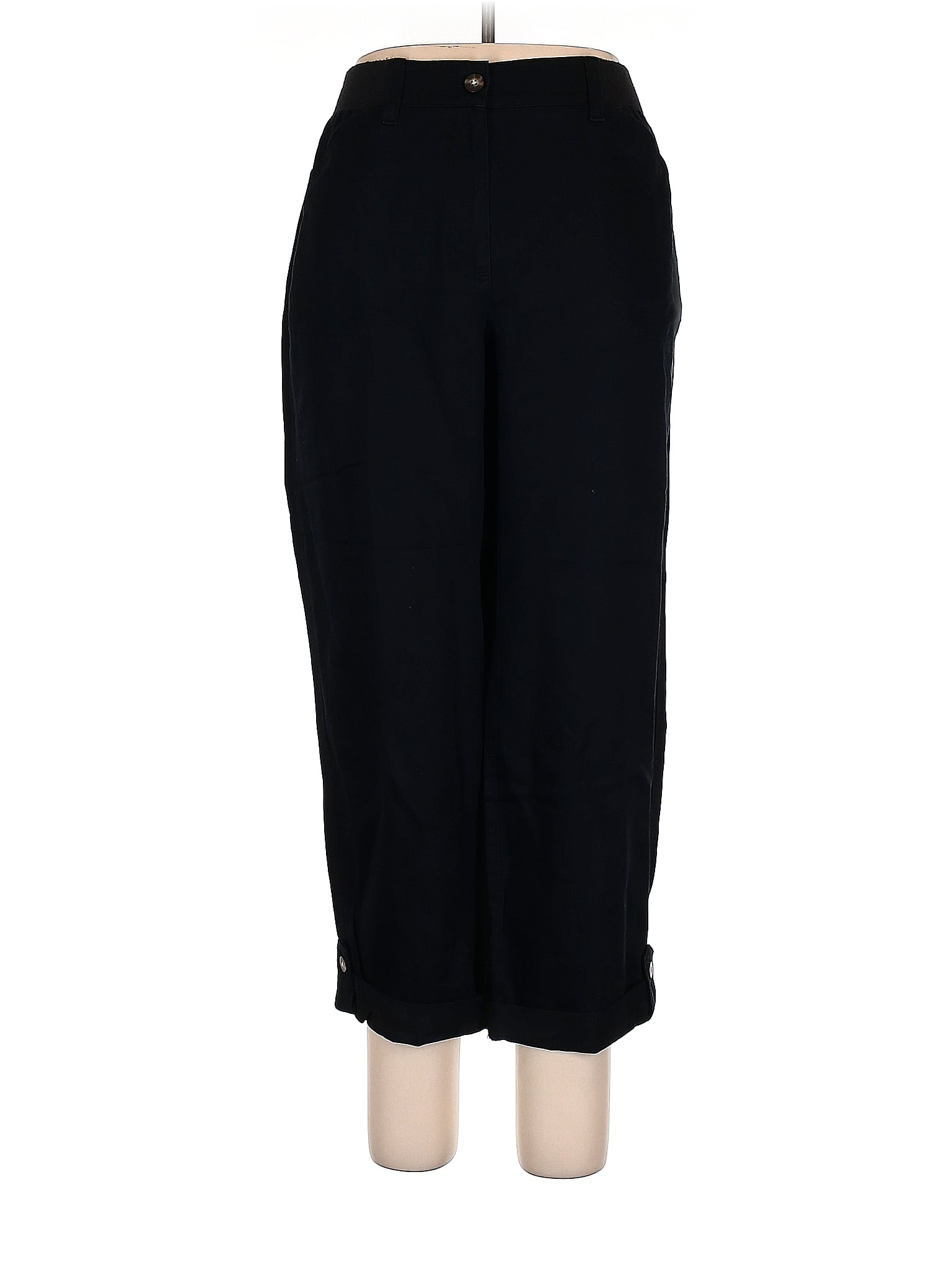 J.Jill Polka Dots Black Linen Pants Size XL 75 off thredUP