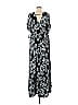Thakoon Collective 100% Rayon Paisley Black Deep V Floral Maxi Size 2 - photo 2