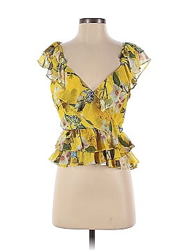 Marissa Webb Collective Yellow Floral Ruffle Top (view 1)