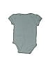 Carter's 100% Cotton Graphic Teal Blue Short Sleeve Onesie Size 3 mo - photo 2