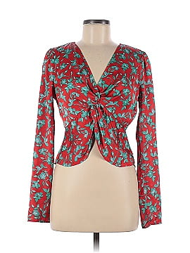 Love, Whit by Whitney Port Red Floral Crop Top (view 1)
