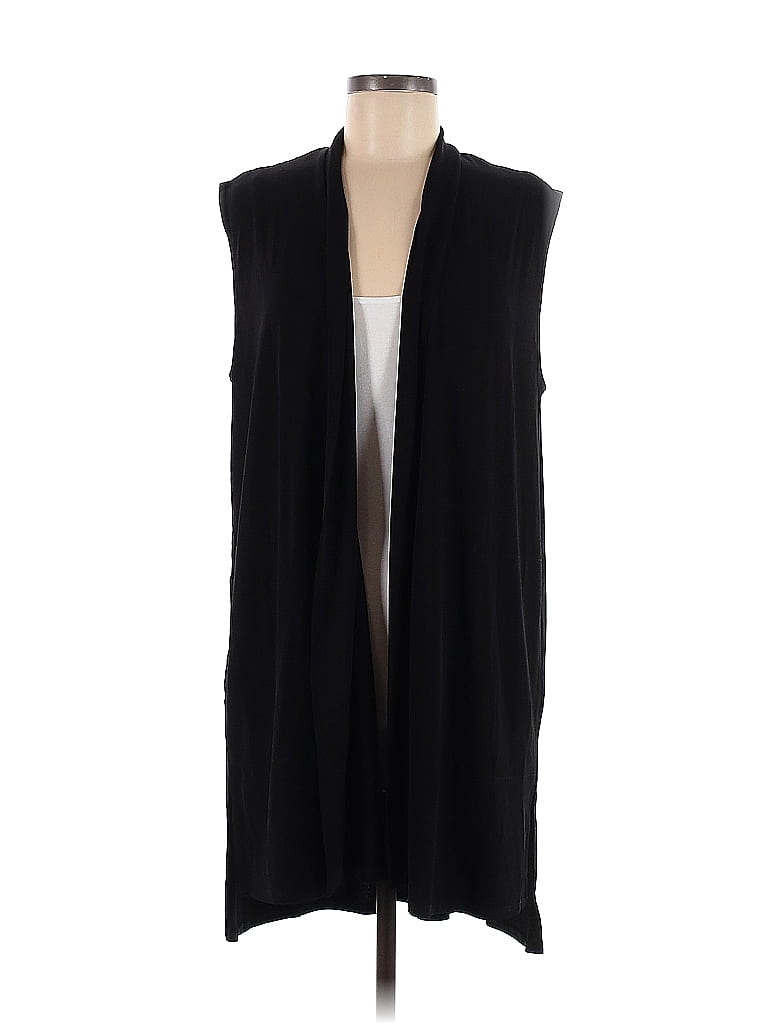 Susan Graver Solid Black Cardigan Size M - photo 1