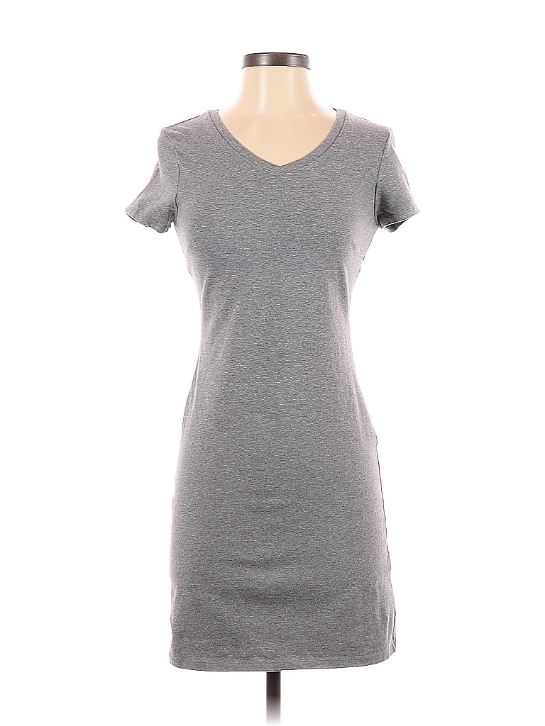 Old Navy Solid Marled Gray Casual Dress Size S - photo 1