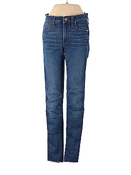 Madewell Tall 9" Mid-Rise Skinny Jeans in Paloma Wash: Raw-Hem Edition (view 1)