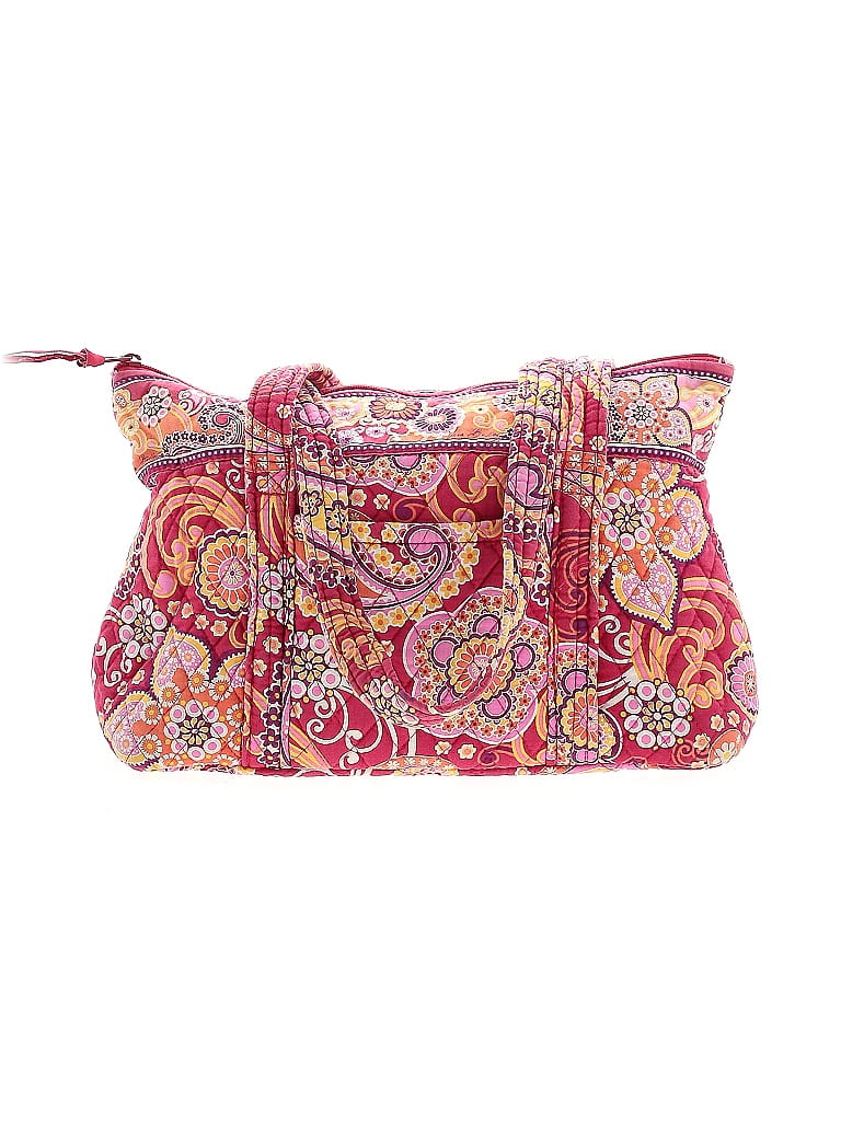 Vera Bradley 100 Cotton Multi Color Pink Shoulder Bag One Size 65