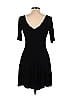 Soprano Solid Black Casual Dress Size L - photo 2