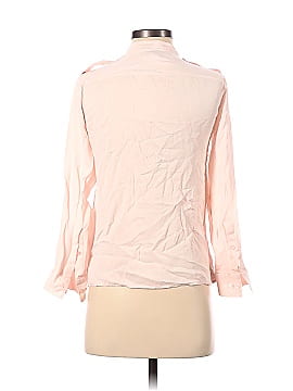 Theory Long Sleeve Silk Top (view 2)