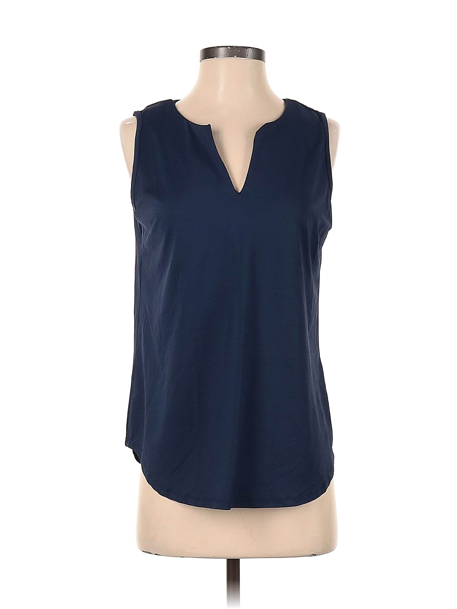 Vince Sleeveless Silk Top in Blue