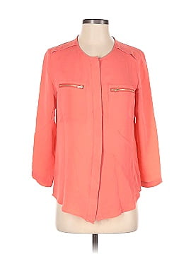 Theory Long Sleeve Silk Top (view 1)