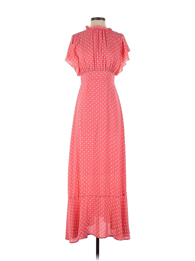 Talia Bubble Hem Maxi Dress in Pink