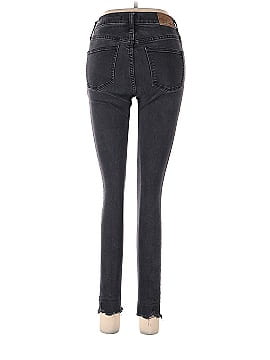 Madewell 9" Mid-Rise Skinny Jeans in Berkeley Black: Button-Through Edition (view 2)