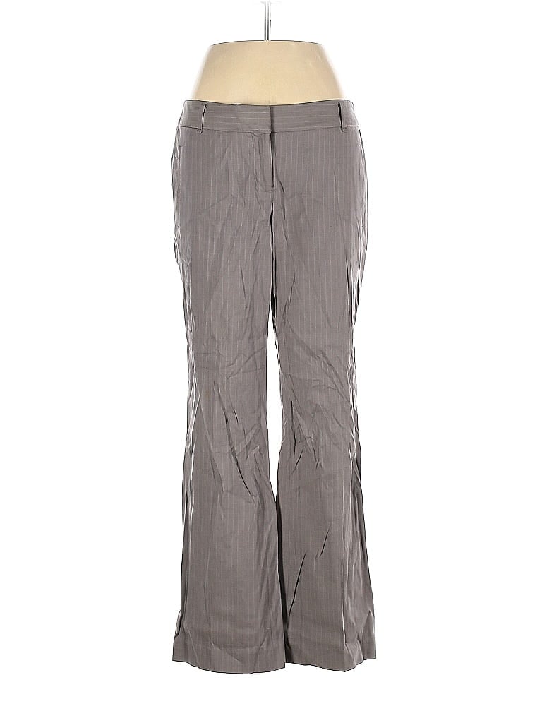 Ann Taylor LOFT Chevron-herringbone Gray Casual Pants Size 6 (Petite) - photo 1